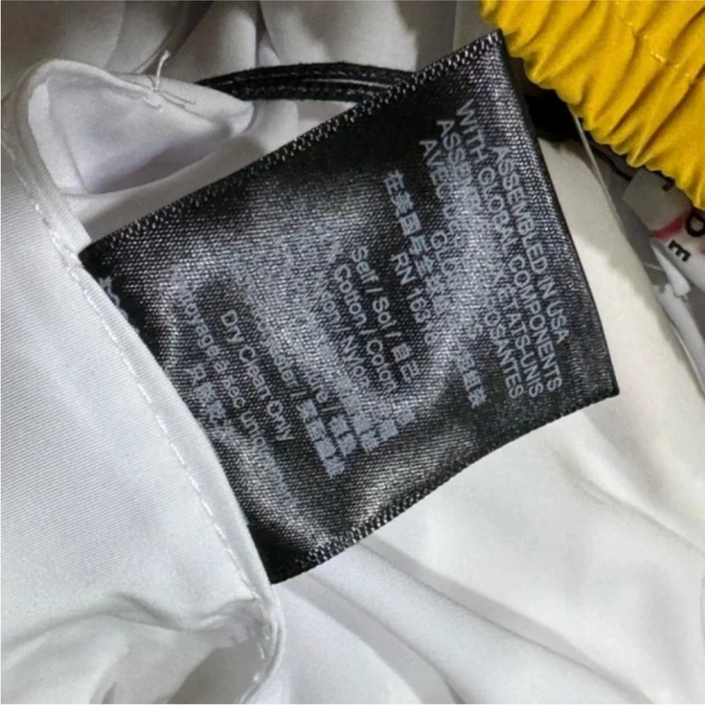 Rhude Panel Logo Shorts White Yellow Multi Men's Medium - Picture 4 of 5